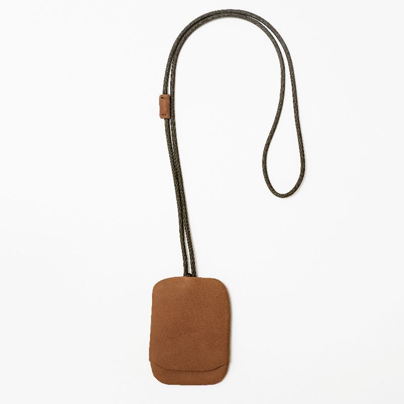 LAA187 WALNUT key pouch neck strap #2