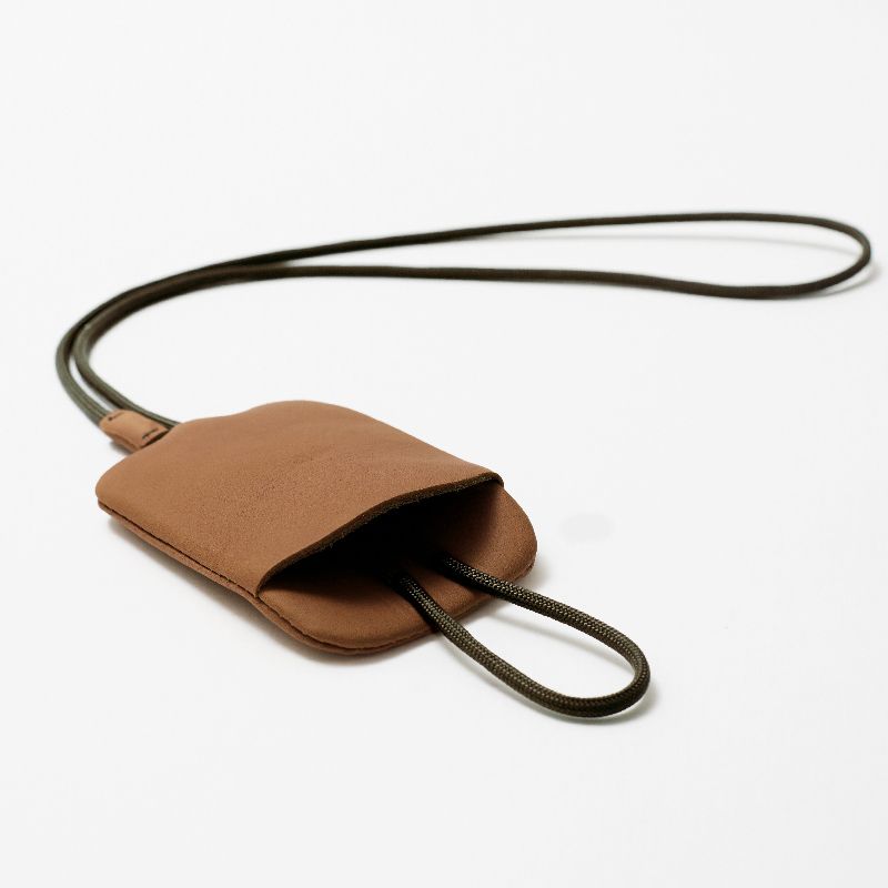 LAA187 WALNUT key pouch neck strap #2